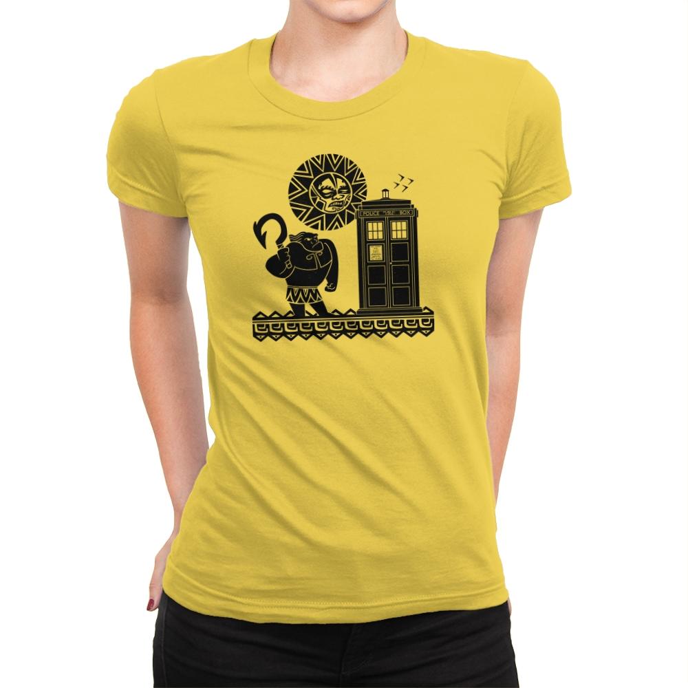 Maui Meets The Doctor Exclusive - Womens Premium T-Shirts RIPT Apparel Small / Vibrant Yellow