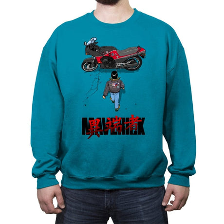 Maverick Rider - Crew Neck Sweatshirt Crew Neck Sweatshirt RIPT Apparel Small / Antique Sapphire