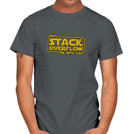 May Stack Be With You - Mens T-Shirts RIPT Apparel Small / Charcoal