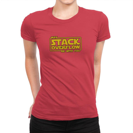 May Stack Be With You - Womens Premium T-Shirts RIPT Apparel Small / Red
