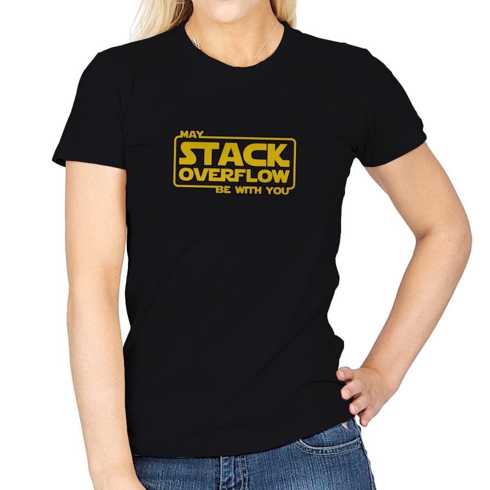 May Stack Be With You - Womens T-Shirts RIPT Apparel Small / Black