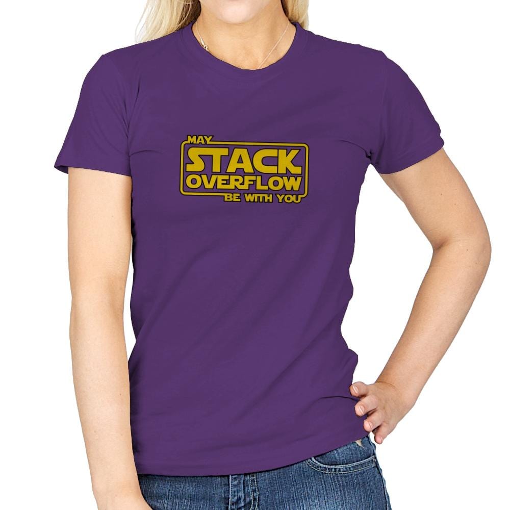 May Stack Be With You - Womens T-Shirts RIPT Apparel Small / Purple