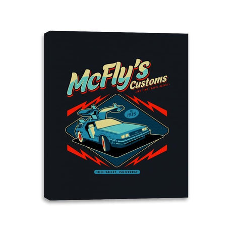 McFly Customs - Canvas Wraps Canvas Wraps RIPT Apparel 11x14 / Black