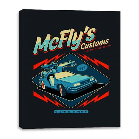 McFly Customs - Canvas Wraps Canvas Wraps RIPT Apparel 16x20 / Black