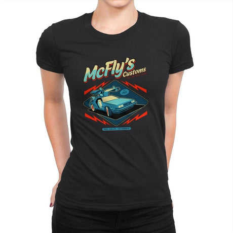 McFly Customs - Womens Premium T-Shirts RIPT Apparel Small / Black