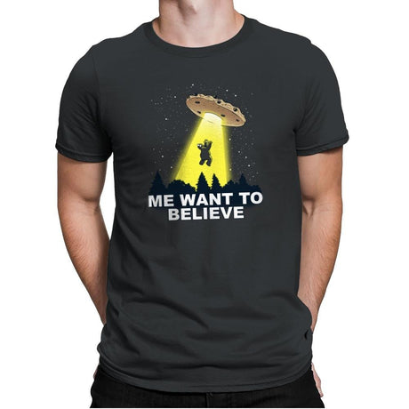 Me Want To Believe Exclusive - Mens Premium T-Shirts RIPT Apparel Small / Heavy Metal