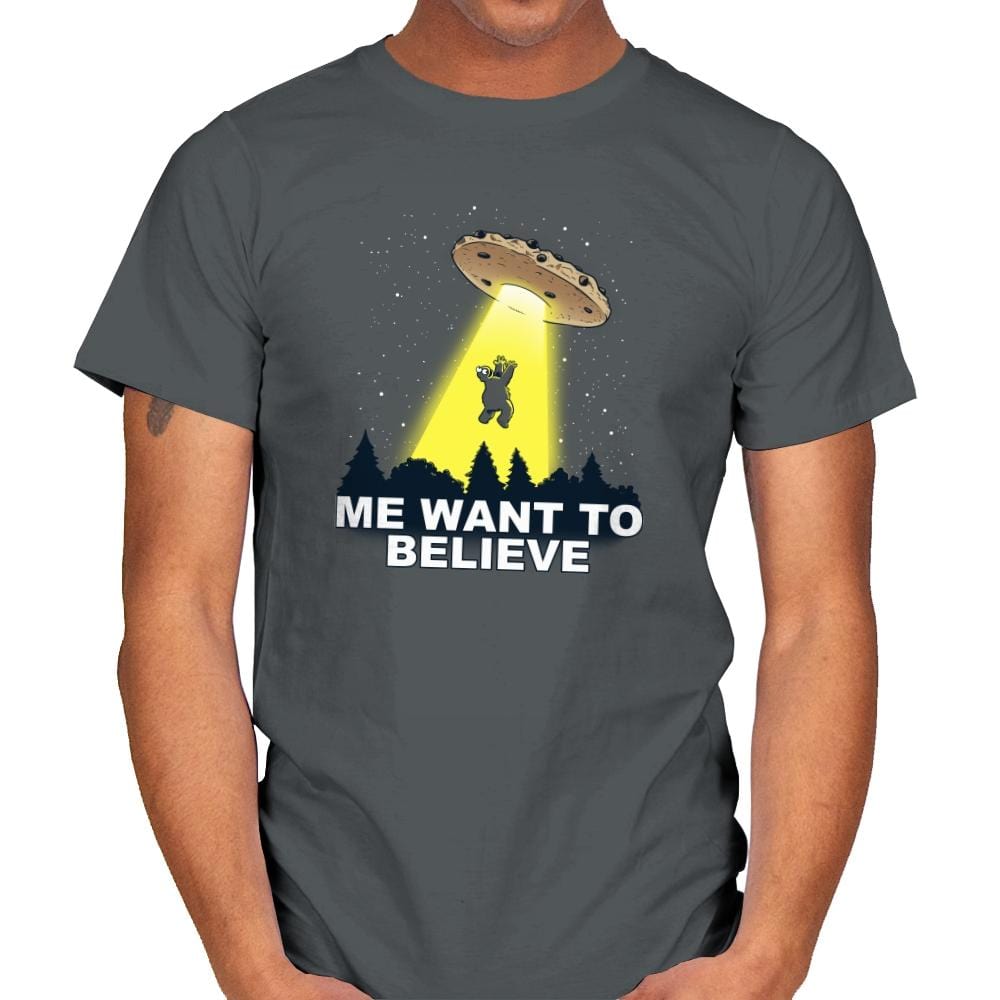 Me Want To Believe Exclusive - Mens T-Shirts RIPT Apparel Small / Charcoal