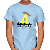 Me Want To Believe Exclusive - Mens T-Shirts RIPT Apparel Small / Light Blue