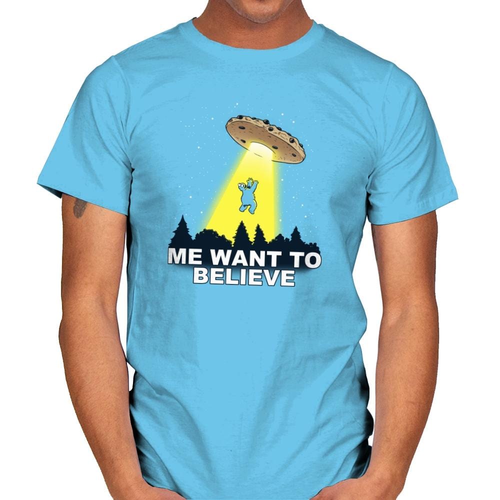 Me Want To Believe Exclusive - Mens T-Shirts RIPT Apparel Small / Sky