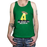 Me Want To Believe Exclusive - Tanktop Tanktop RIPT Apparel X-Small / Kelly