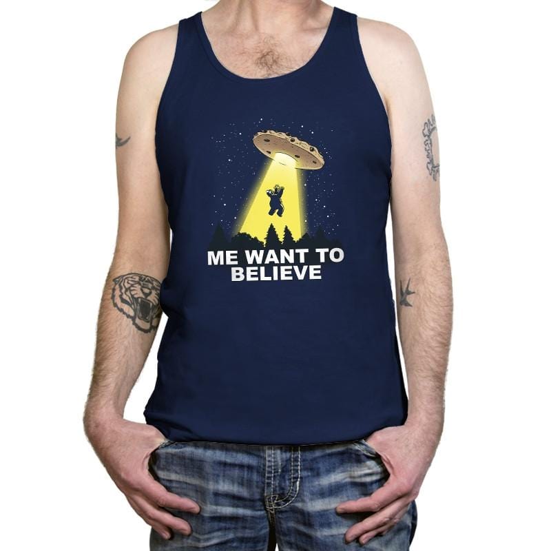 Me Want To Believe Exclusive - Tanktop Tanktop RIPT Apparel X-Small / Navy