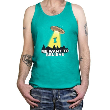 Me Want To Believe Exclusive - Tanktop Tanktop RIPT Apparel X-Small / Teal