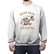 Mean Bean Coffee TO GO - Crew Neck Sweatshirt Crew Neck Sweatshirt RIPT Apparel Small / White