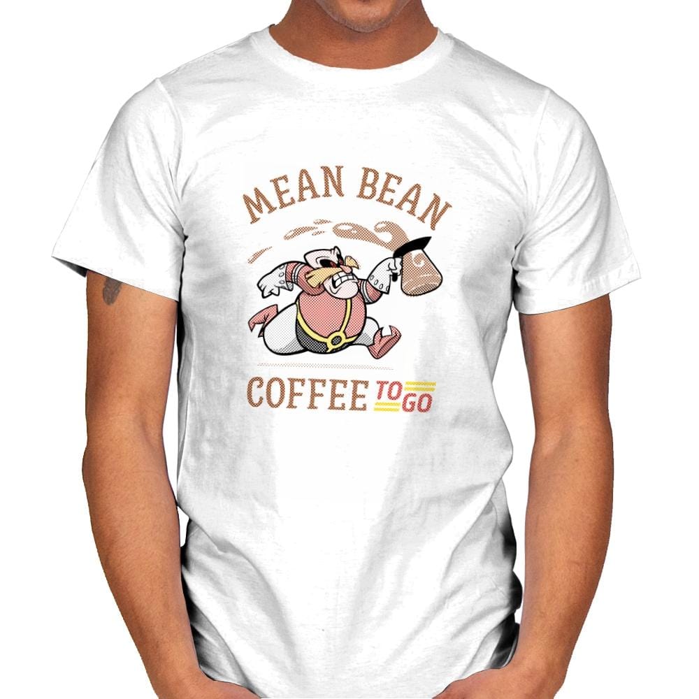 Mean Bean Coffee TO GO - Mens T-Shirts RIPT Apparel Small / White