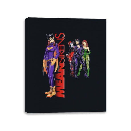 Mean City Sirens - Canvas Wraps Canvas Wraps RIPT Apparel 11x14 / Black