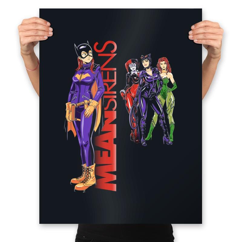 Mean City Sirens - Prints Posters RIPT Apparel 18x24 / Black