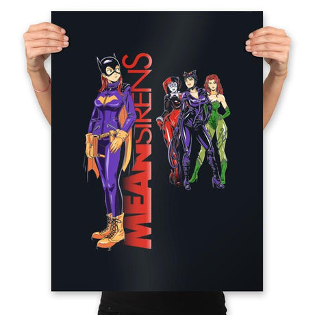 Mean City Sirens - Prints Posters RIPT Apparel 18x24 / Black