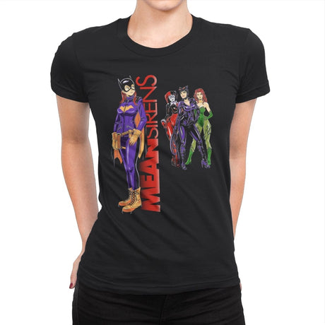 Mean City Sirens - Womens Premium T-Shirts RIPT Apparel Small / Black