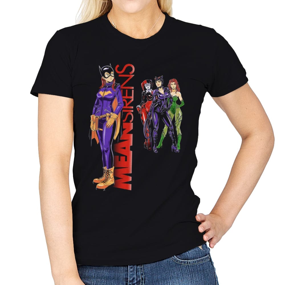 Mean City Sirens - Womens T-Shirts RIPT Apparel Small / Black