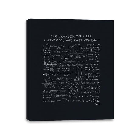 Meaning of Life - Canvas Wraps Canvas Wraps RIPT Apparel 11x14 / Black