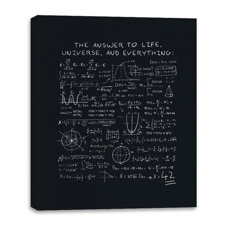 Meaning of Life - Canvas Wraps Canvas Wraps RIPT Apparel 16x20 / Black
