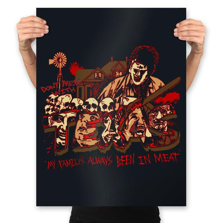 Meat Me in Texas - Prints Posters RIPT Apparel 18x24 / Black