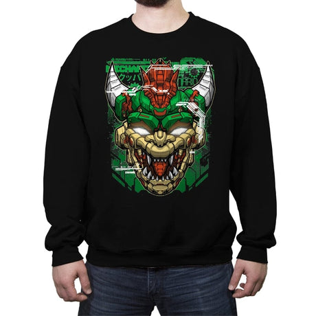 Mecha King - Crew Neck Sweatshirt Crew Neck Sweatshirt RIPT Apparel Small / Black