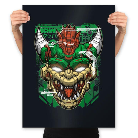 Mecha King - Prints Posters RIPT Apparel 18x24 / Black