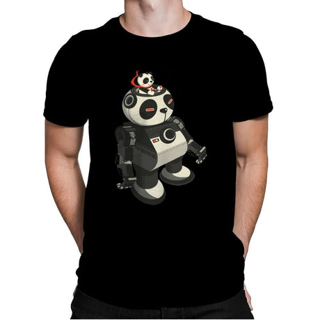 Mecha Panda - Mens Premium T-Shirts RIPT Apparel Small / Banana Cream