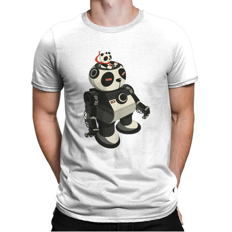 Mecha Panda - Mens Premium T-Shirts RIPT Apparel Small / White