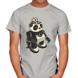 Mecha Panda - Mens T-Shirts RIPT Apparel Small / Ice Grey