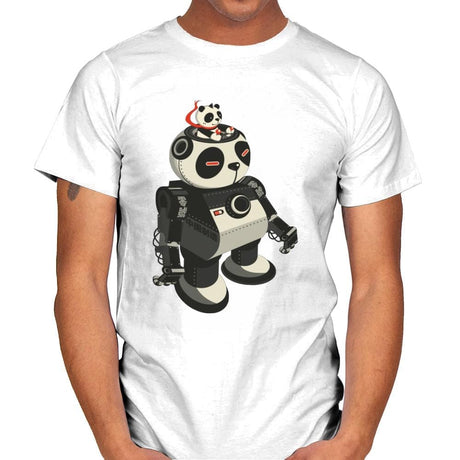 Mecha Panda - Mens T-Shirts RIPT Apparel Small / White