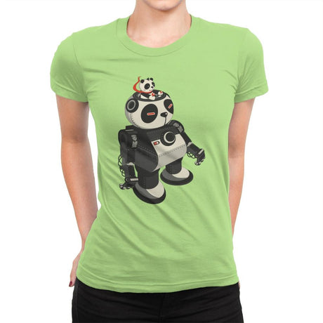 Mecha Panda - Womens Premium T-Shirts RIPT Apparel Small / Mint