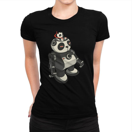 Mecha Panda - Womens Premium T-Shirts RIPT Apparel Small / Natural