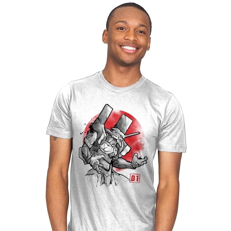 Mecha01 - Mens T-Shirts RIPT Apparel Small / White