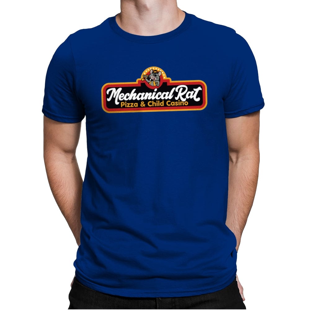 Mechanical Rat Pizza & Child Casino - Best Seller - Mens Premium T-Shirts RIPT Apparel Small / Royal