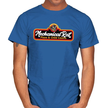Mechanical Rat Pizza & Child Casino - Best Seller - Mens T-Shirts RIPT Apparel Small / Royal