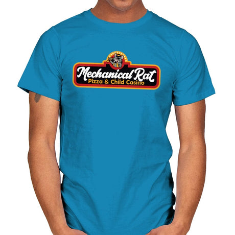 Mechanical Rat Pizza & Child Casino - Best Seller - Mens T-Shirts RIPT Apparel Small / Sapphire