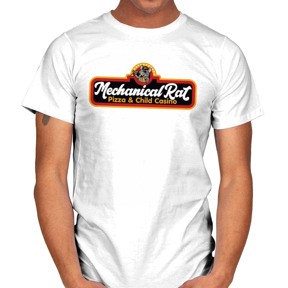 Mechanical Rat Pizza & Child Casino - Best Seller - Mens T-Shirts RIPT Apparel Small / White