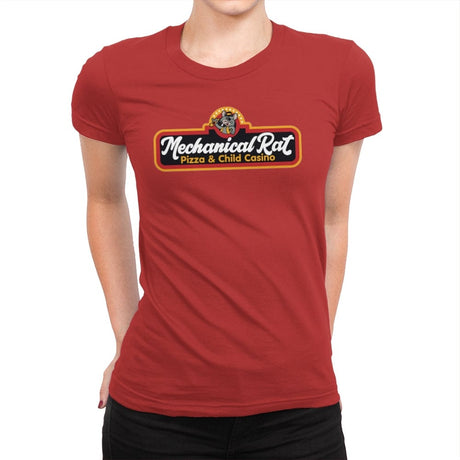 Mechanical Rat Pizza & Child Casino - Best Seller - Womens Premium T-Shirts RIPT Apparel Small / Red