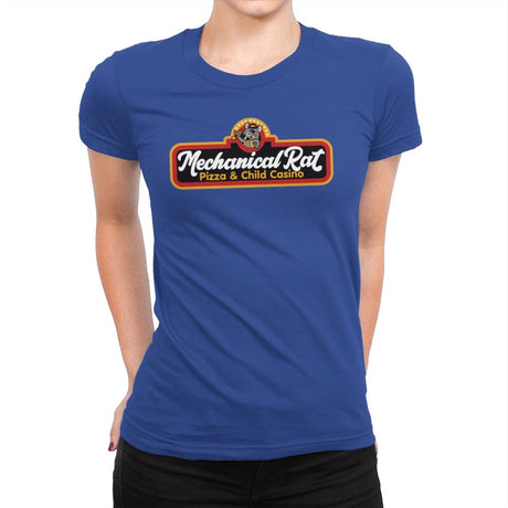 Mechanical Rat Pizza & Child Casino - Best Seller - Womens Premium T-Shirts RIPT Apparel Small / Royal