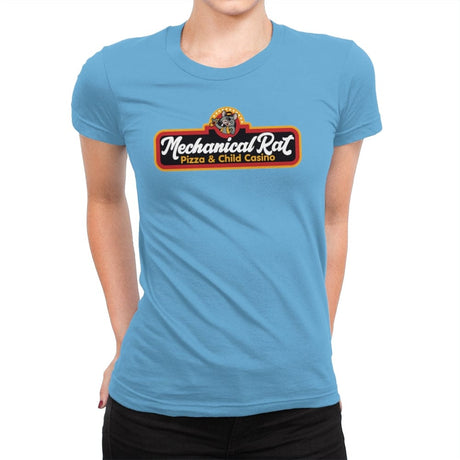 Mechanical Rat Pizza & Child Casino - Best Seller - Womens Premium T-Shirts RIPT Apparel Small / Turquoise