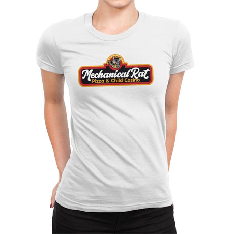 Mechanical Rat Pizza & Child Casino - Best Seller - Womens Premium T-Shirts RIPT Apparel Small / White