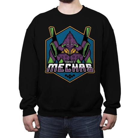 Mechas - Crew Neck Sweatshirt Crew Neck Sweatshirt RIPT Apparel Small / Black
