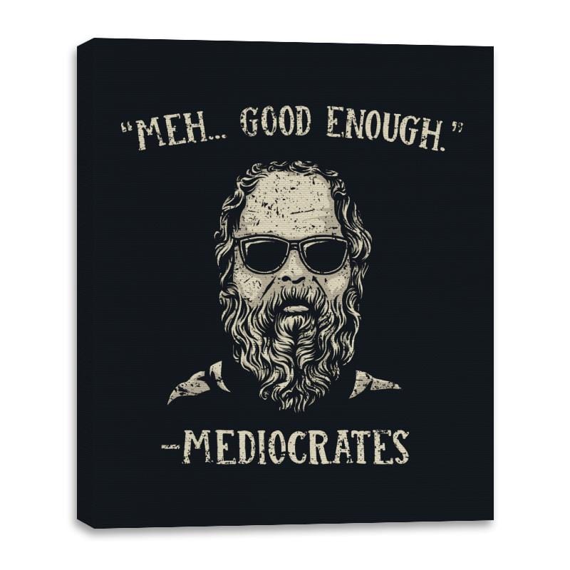 Mediocrates - Canvas Wraps Canvas Wraps RIPT Apparel 16x20 / Black
