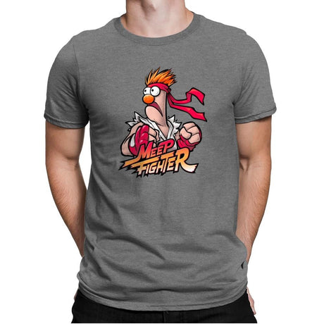 Meep Fighter Exclusive - Mens Premium T-Shirts RIPT Apparel Small / Heather Grey