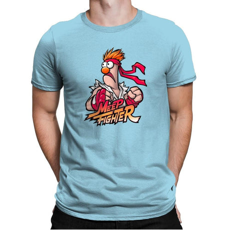 Meep Fighter Exclusive - Mens Premium T-Shirts RIPT Apparel Small / Light Blue
