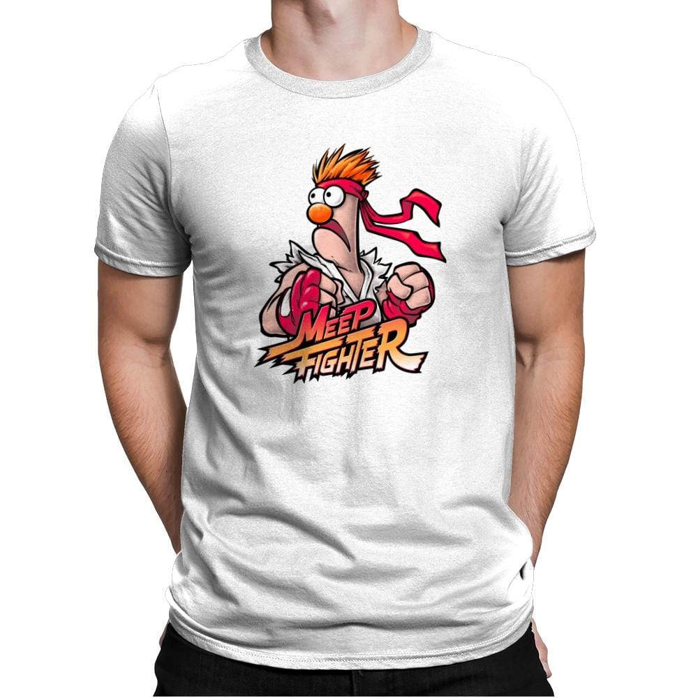 Meep Fighter Exclusive - Mens Premium T-Shirts RIPT Apparel Small / White