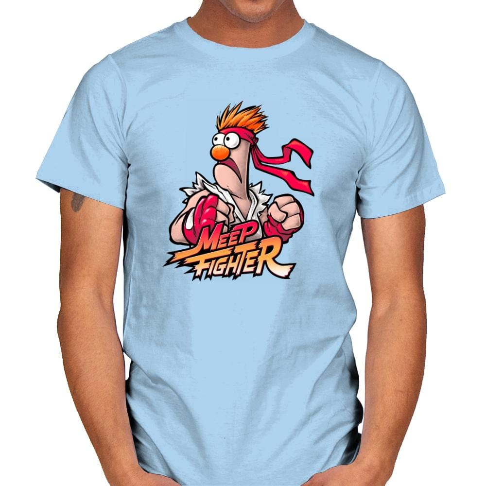 Meep Fighter Exclusive - Mens T-Shirts RIPT Apparel Small / Light Blue