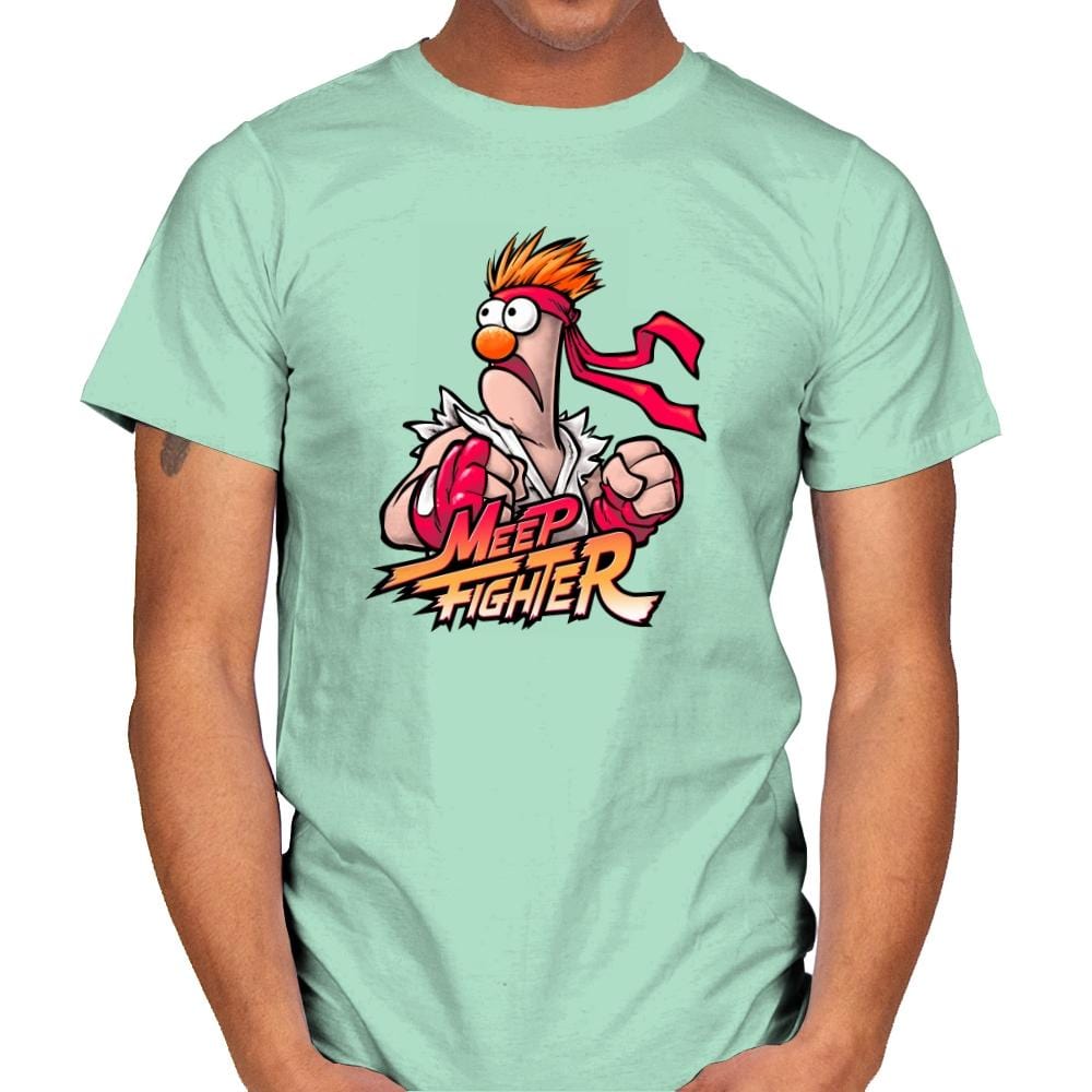 Meep Fighter Exclusive - Mens T-Shirts RIPT Apparel Small / Mint Green